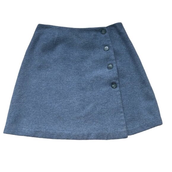 Jacob Dresses & Skirts - Jacob Vintage Blue Wool Wrap Skirt Size 3